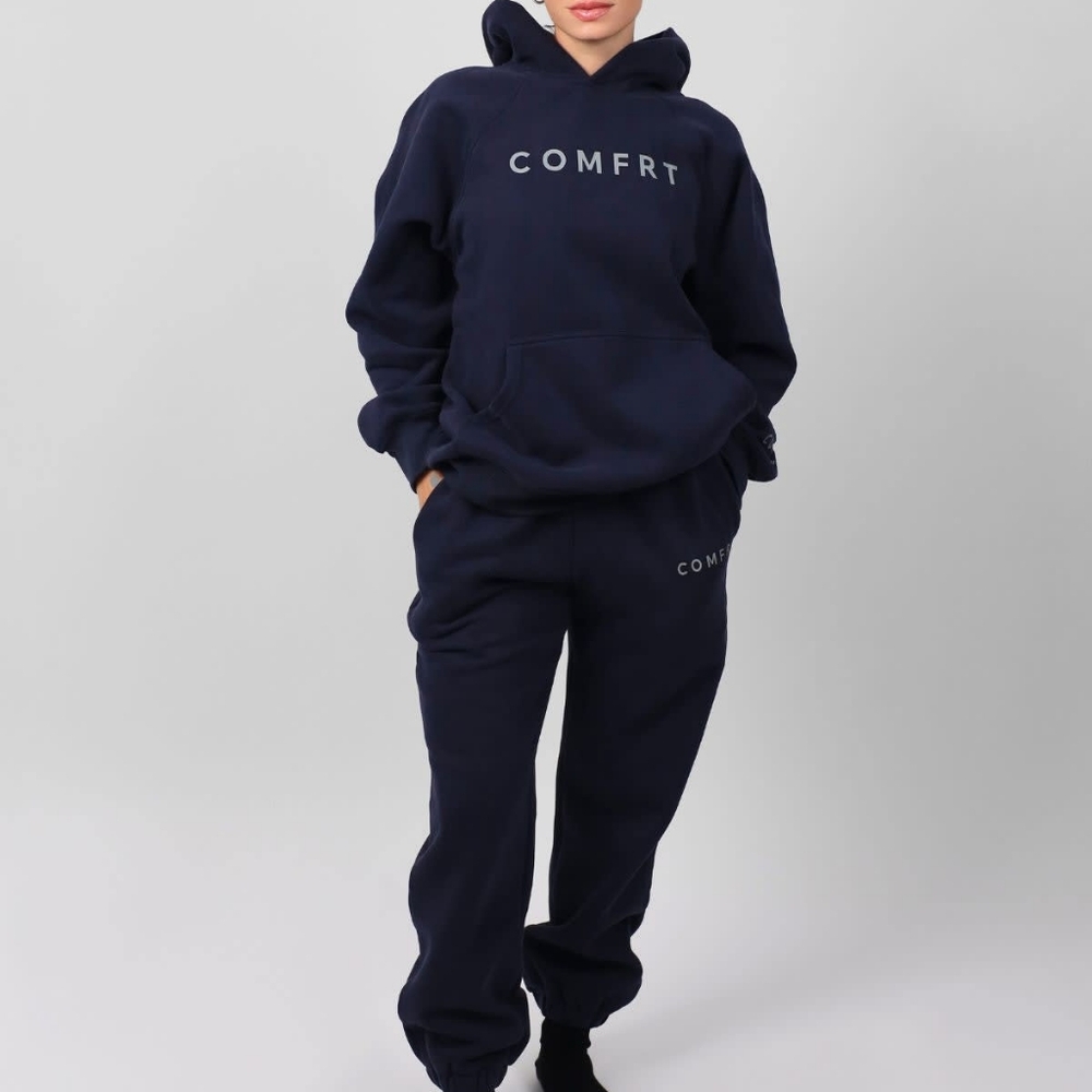 😊Price Firm🥰NIP ❤️2-Pc SeT❤️ Comfrt TRANQUIL HOODIE & SWEATPANTS NAVY BLUE S/M